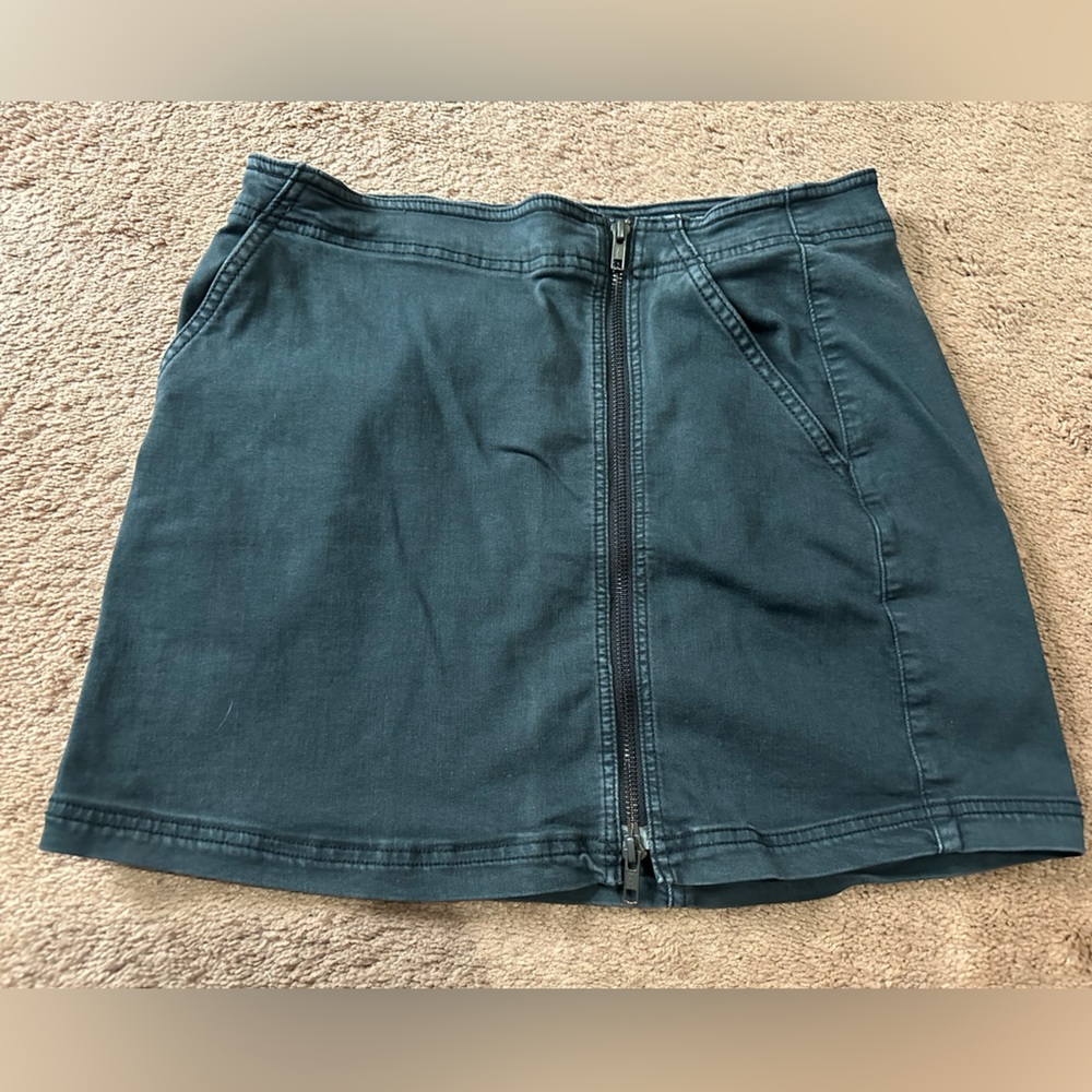 American Eagle super stretch X black mini skirt with zipper detail